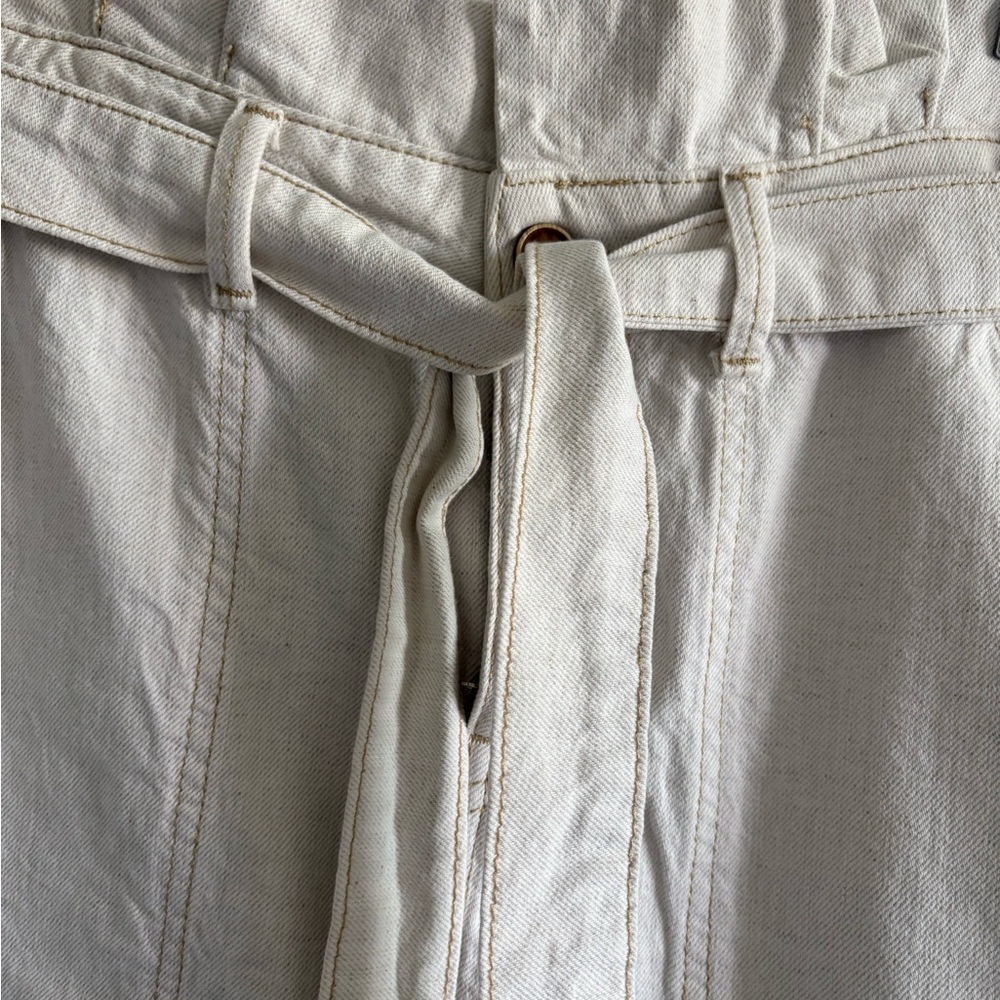 Free People ‘Splendor In The Grass’ Mini Skirt Belted Women’s 2 Cream Bohemian - Picture 4 of 8